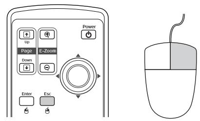 EPSON EMP-740 - Clic du bouton droit de la souris - 1