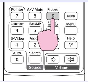 EPSON EMP-740 - Appuyez sur la touche [Freeze]. - 1