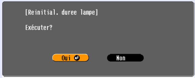 EPSON EMP-74L - Sélectionnez "reinitial. durée lampe" dans le menu "information", puis appuyez sur la touche [enter]. - 3