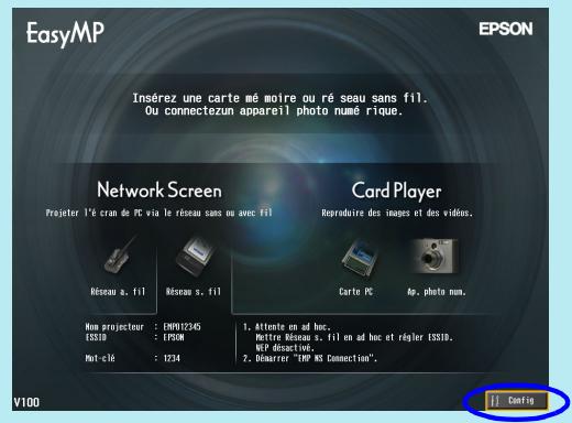 EPSON EMP-755 - Placez le curseur sur la touche "OK" en faisant basculer la touche [♀] de la télécommande vers le haut, puis appuyez sur la touche [enter]. - 2