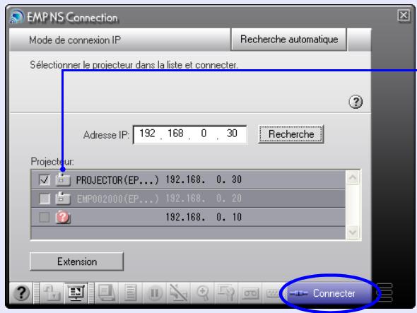 EPSON EMP-755 - Les projecteurs qui ont été enregistrés dans le groupe s'affichent alors dans la liste "projecteur - 1