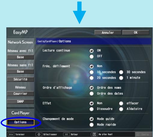 EPSON EMP-755 - Placez le curseur sur la touche "OK" en faisant basculer la touche [♀] de la télécommande vers le haut, puis appuyez sur la touche [enter]. - 3