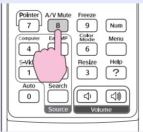 EPSON EMP-760 - Appuyez sur la touche [A/V Mute]. - 1