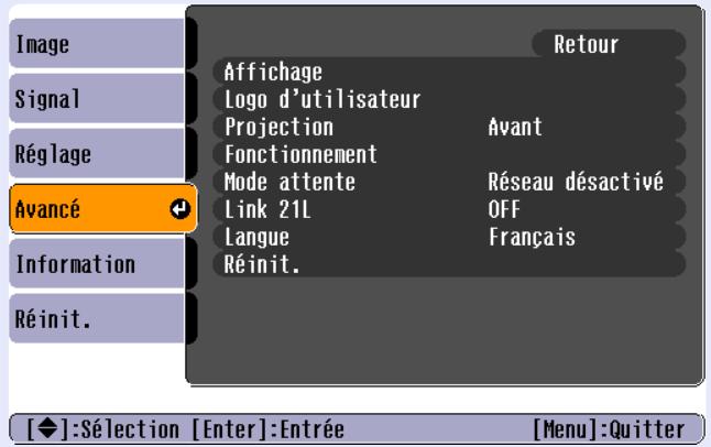EPSON EMP-760 - Confirmez l'option selectionnée. - 1