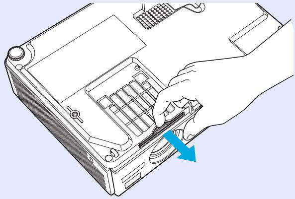 EPSON EMP-760 - Déposez le filtré à air. - 1