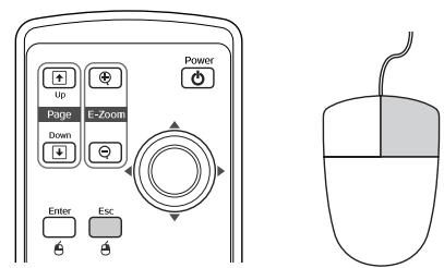 EPSON EMP-760 - Clic du bouton droit de la souris - 1
