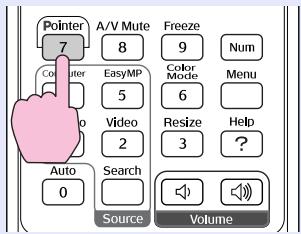EPSON EMP-760 - Appuyez sur la touche [Pointer]. - 1