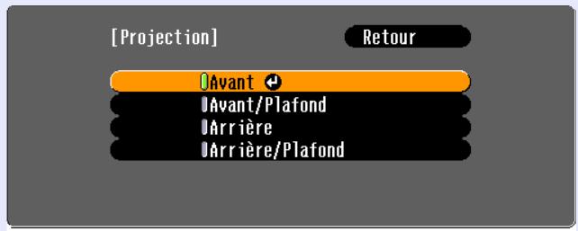 EPSON EMP-760 - Changez la valeur du réglage. - 1