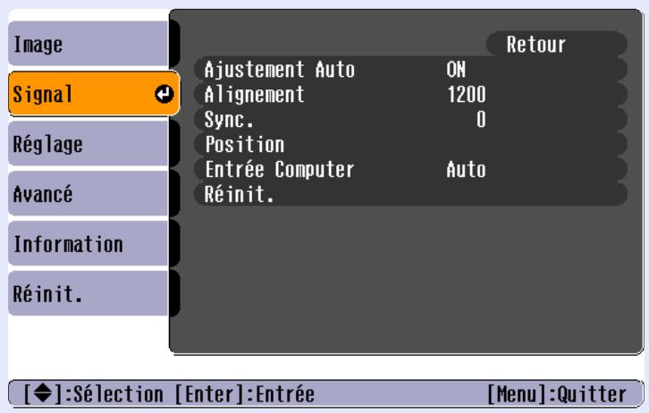 EPSON EMP-760 - ■ Menu "Signal" - 1
