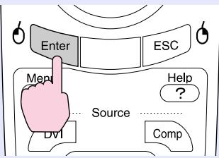 EPSON EMP-7850 - Appuyez sur la touche [Enter] de la télécommande ou sur la touche [Auto/Enter] du panneau de commande du projecteur pour sauvegarder vos réglages du menu "Vidéo". - 1