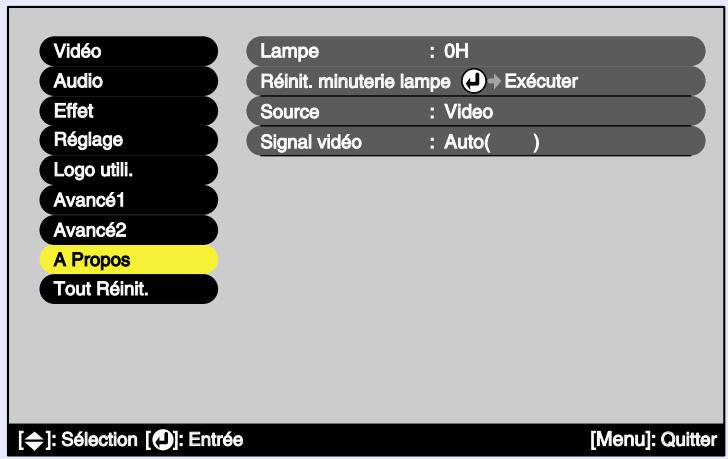 EPSON EMP-7850 - Menu "A Propos" - 2