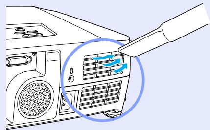 EPSON EMP-7850 - Nettoyage des filtres à air et de l'orifice d'entrée d'air - 1