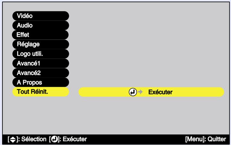 EPSON EMP-7850 - Menu "Tout Réinit." - 1