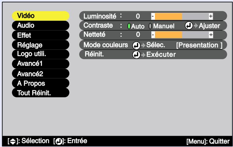EPSON EMP-7850 - Menu "Vidéo" - 2