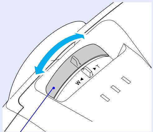 EPSON EMP-7850 - Tournez la bague de mise au point sur le projecteur jusqu'à ce que l'image projetée soit nette. - 1