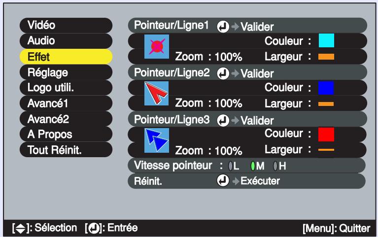 EPSON EMP-7850 - Menu "Effet" - 1