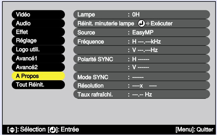 EPSON EMP-7850 - Menu "A Propos" - 3