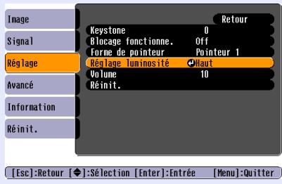 EPSON EMP-82 - Utilisation du menu de configuration 33 - 6