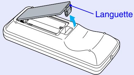 EPSON EMP-82 - Déposez le couvercle du compartiment à piles. - 1