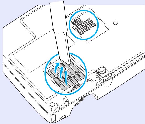 EPSON EMP-82 - Nettoyage des filtres à air et de l'orifice d'entrée d'air - 1
