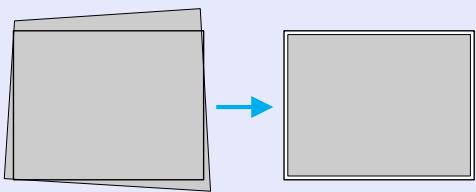EPSON EMP-830 - Correction manuelle de la déformation de la zone de projection (Keystone) - 3