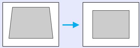 EPSON EMP-830 - Correction manuelle de la déformation de la zone de projection (Keystone) - 1