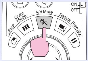 EPSON EMP-830 - Appuyez sur la touche [A/V Mute]. - 1