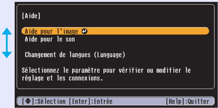 EPSON EMP-830 - Sélectionnez une option de menu. - 1
