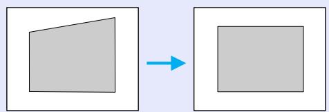 EPSON EMP-835 - Correction manuelle de la déformation de la zone de projection (Keystone) - 2