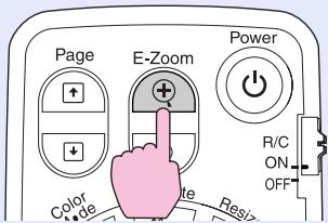 EPSON EMP-835 - Appuyez sur la touche [E-Zoom  ]. - 1