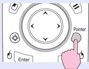 EPSON EMP-835 - Appuyez sur la touche [Pointer]. - 1