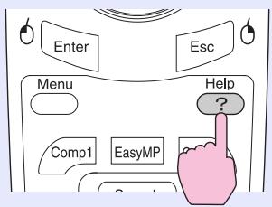 EPSON EMP-835 - Appuyez sur la touche [Help]. - 1