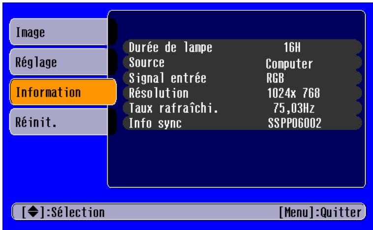 EPSON EMP-S1 - ■ Menu Informations - 1