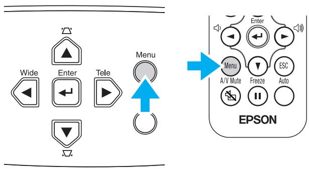 EPSON EMP-S1H - Appuyez sur la touche [Menu] - 1