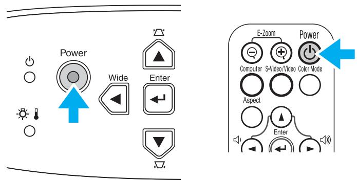 EPSON EMP-S1H - Mise hors tension du projecteur - 1
