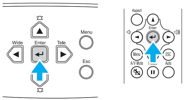 EPSON EMP-S1H - Appuyez sur la touche [←]. - 1