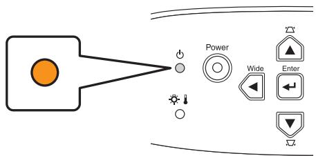 EPSON EMP-S1H - Mise sous tension du projecteur - 3