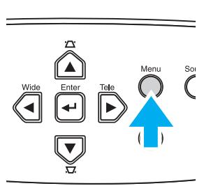 EPSON EMP-S1H - Mettez le projecteur sous tension et appuyez sur la touche [Menu]. - 1