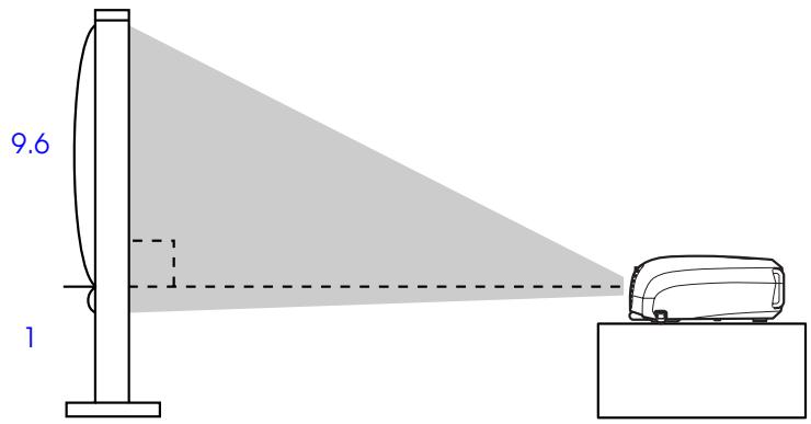 EPSON EMP-S1H - Réglage de l'angle de projection - 1