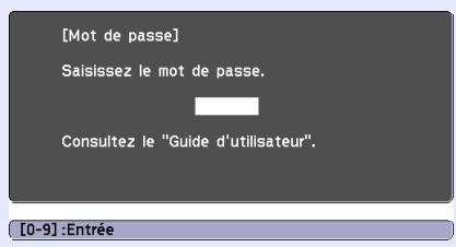 EPSON EMP-S4 - Lorsque "Protec. démarrage" est activé - 1