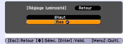 EPSON EMP-S4 - Sélectionnez le réglage à modifier. - 2