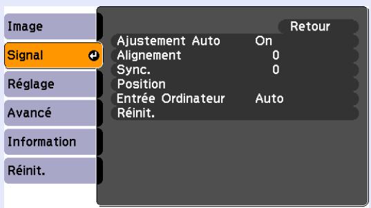 EPSON EMP-S4 - Menu "Signal" - 1