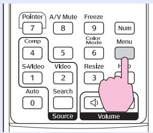 EPSON EMP-S4 - Sélectionnez "Réinit." dans le menu de configuration, puis sélectionnez "Réinitial. durée lampe". - 2