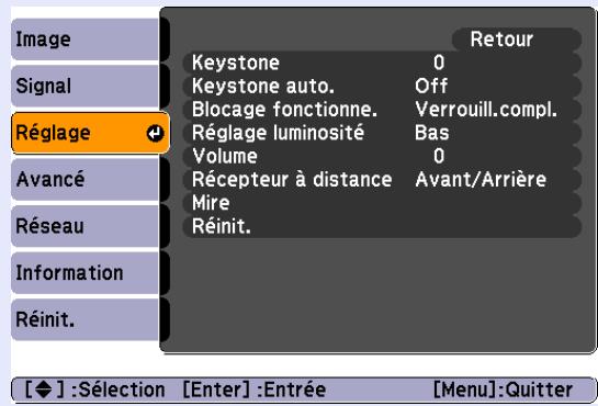 EPSON EMP-S5 - Menu Réglage - 1