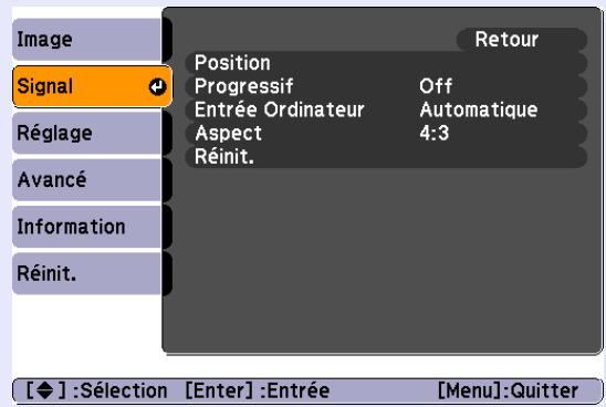 EPSON EMP-S5 - Menu Signal (EMP-X5/S5 uniqueness) - 2