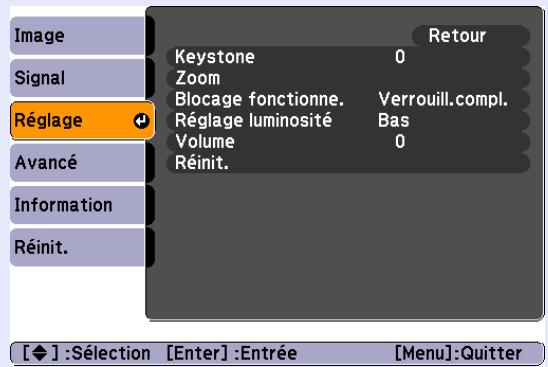 EPSON EMP-S5 - Menu Réglage - 3