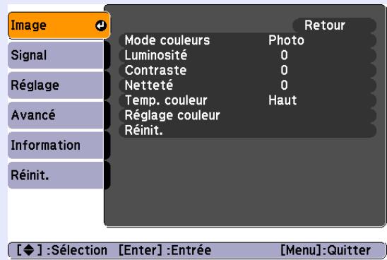 EPSON EMP-S5 - Menu Image (EMP-X5/S5 uniquement) - 1
