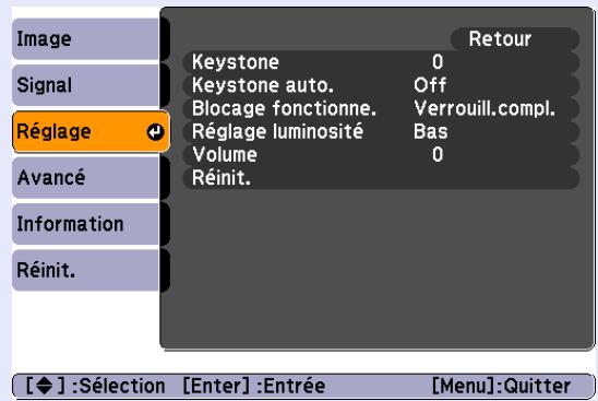 EPSON EMP-S5 - Menu Réglage - 2