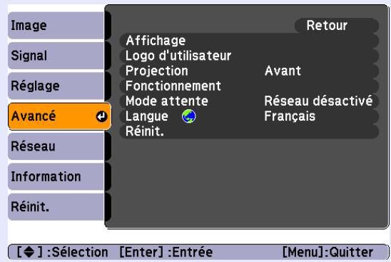EPSON EMP-S5 - Menu Avancé - 1