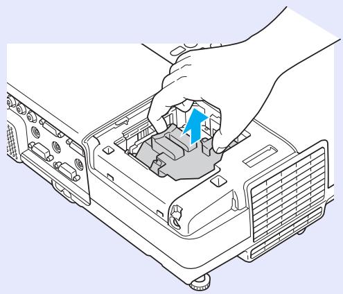 EPSON EMP-S5 - Retirez l'ancienne lampe. - 1